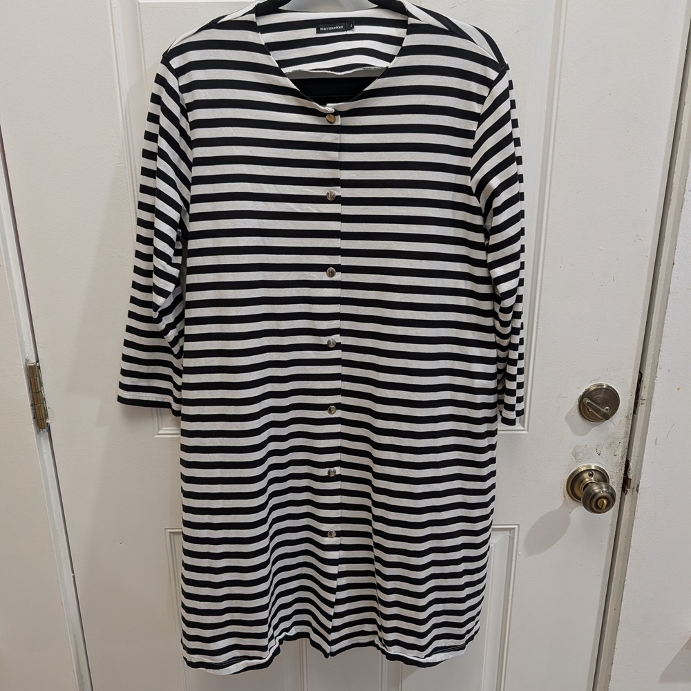Marimekko Monochrome Striped Dress - Picture 2 of 5